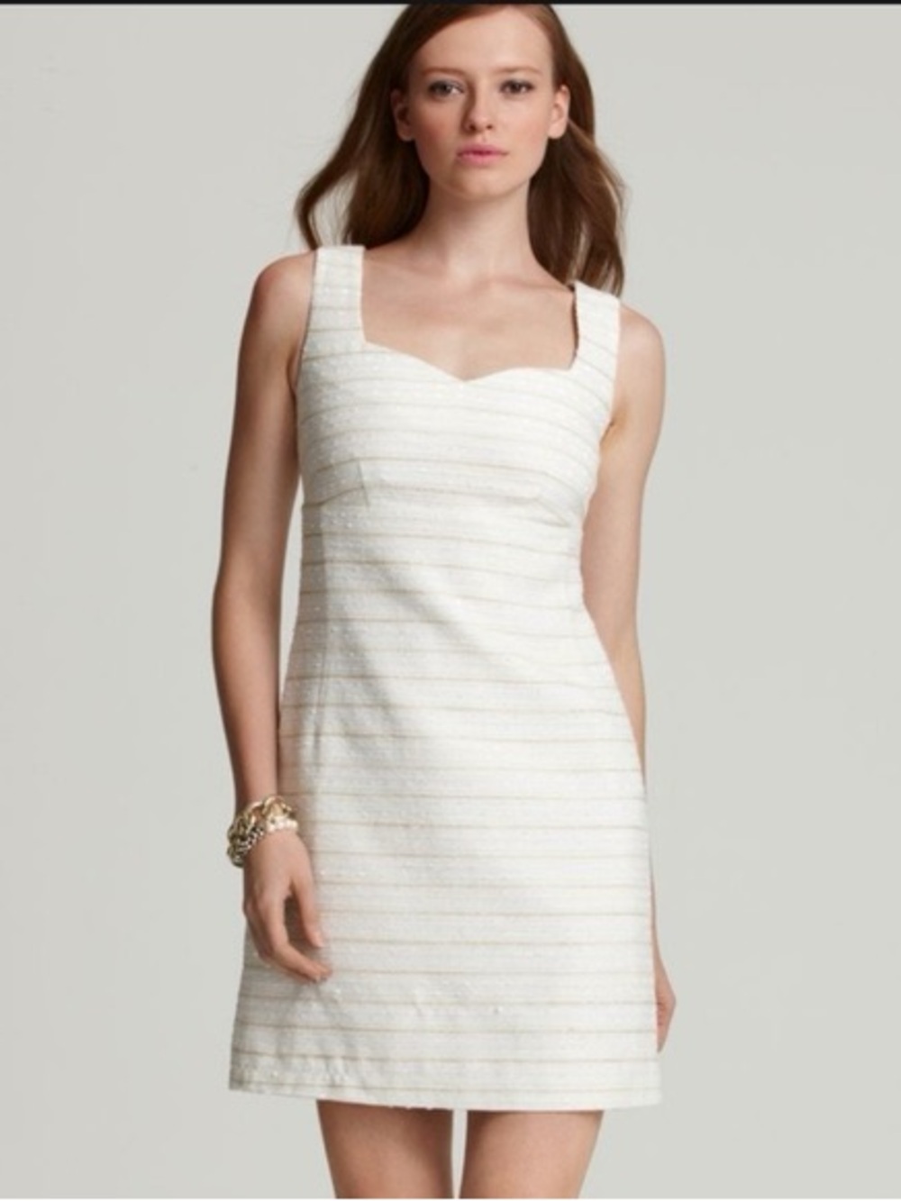 Lilly Pulitzer Ivory Striped Sleeveless Shift Dress